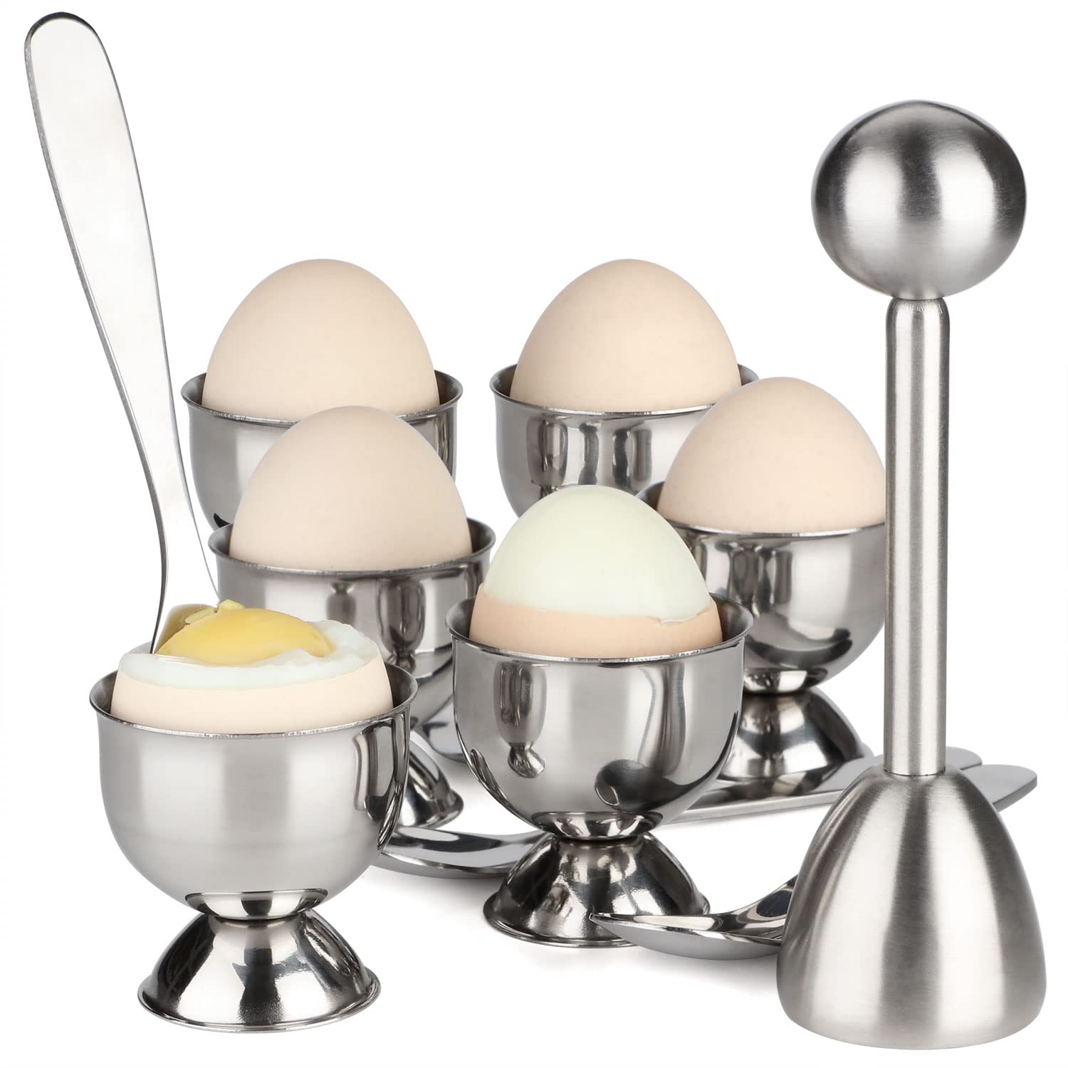 Egg Cup Rack Snapklik.com : Egg Cups For Soft Boiled Eggs Holder - Egg Cracker ...