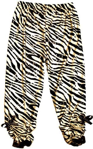 wenchoice Girl's Zebra Printed Legging  M(3T-4T) Brown,White