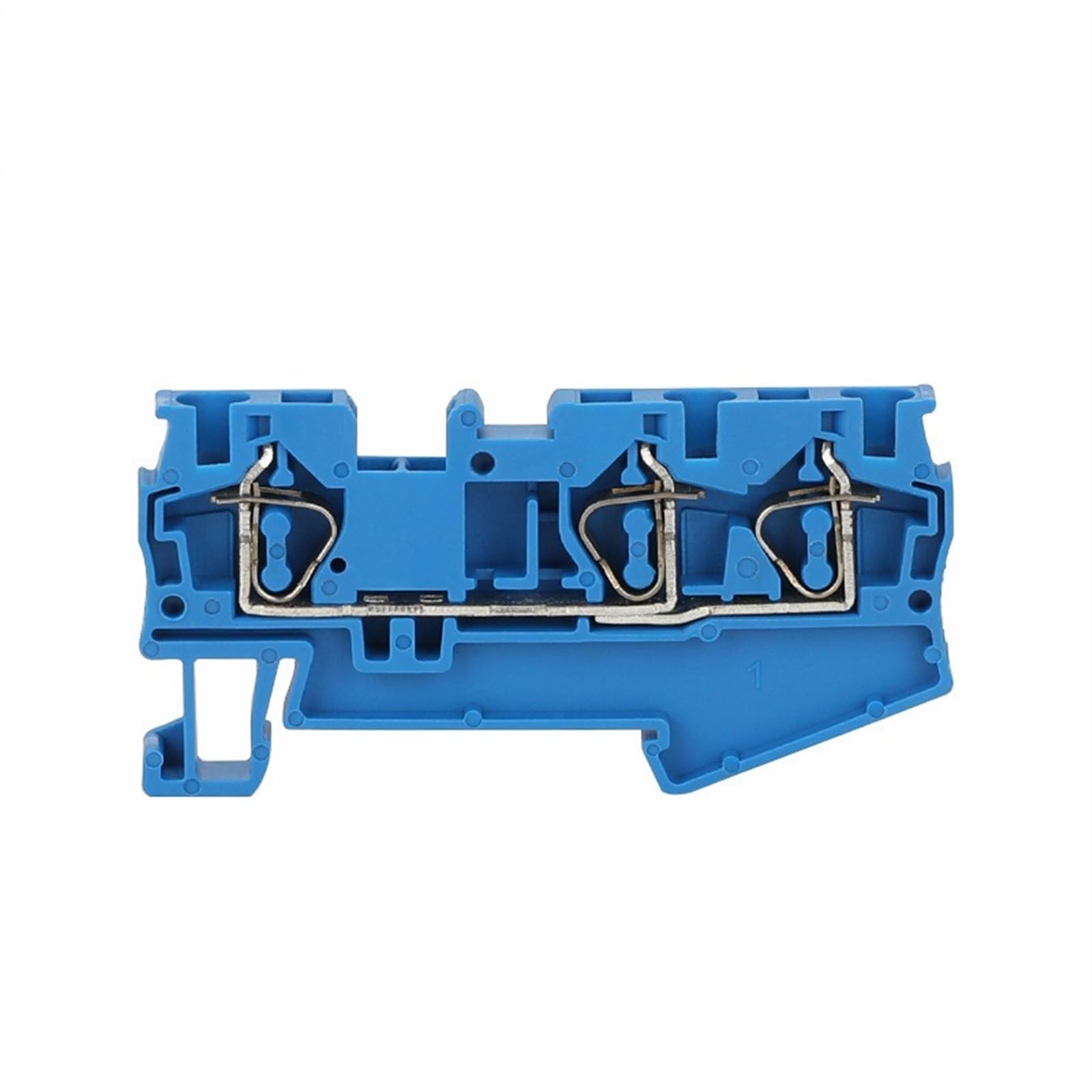 10 pezzi ST4-TW connettore su guida Din a molla 3 contatti 4 mm² 12AWG cavo elettrico passante for cavo morsettiera ST 4-TWIN(Blue)
