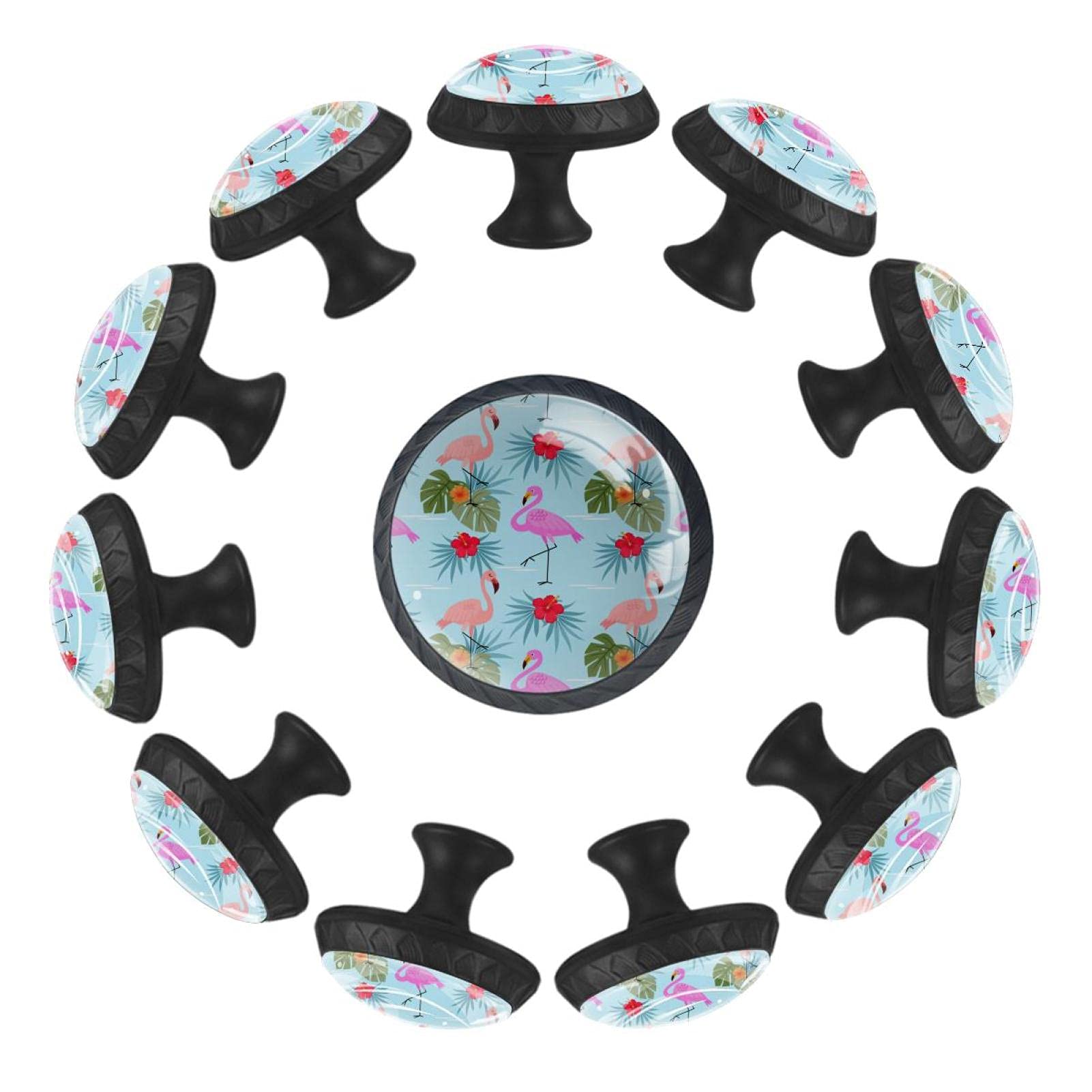 Boutons de tiroir flamants roses 35 mm lot commode creche et chambre enfant