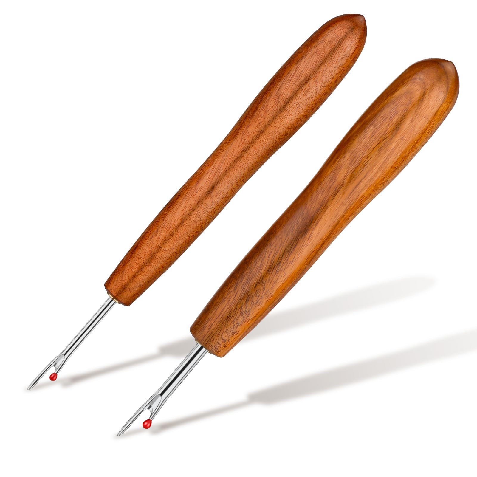 Easusy Seam Rippers, 2PCS Wood Handle Stitch Unpicker Tool, Quick Unpick — image 1
