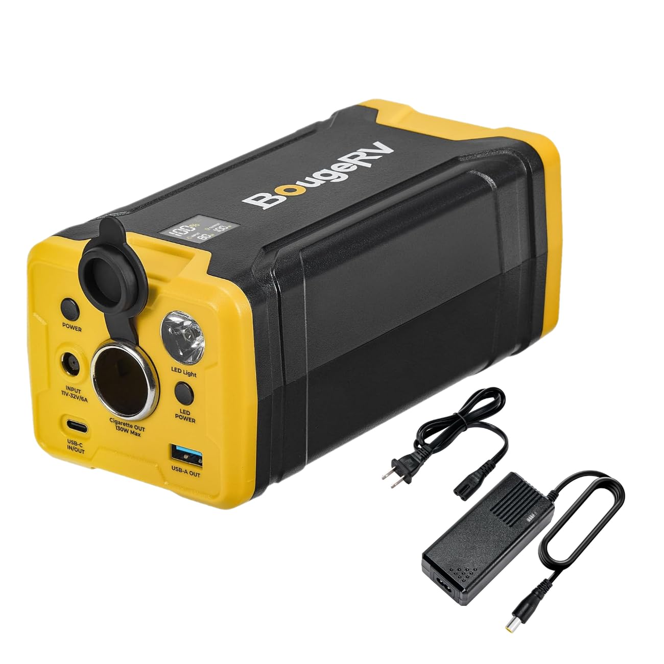シガーソケットAC電源コード付BougeRV ポータブル電源 220Wh シガーソケットAC電源コード付BougeRV ポータブル電源 220Wh