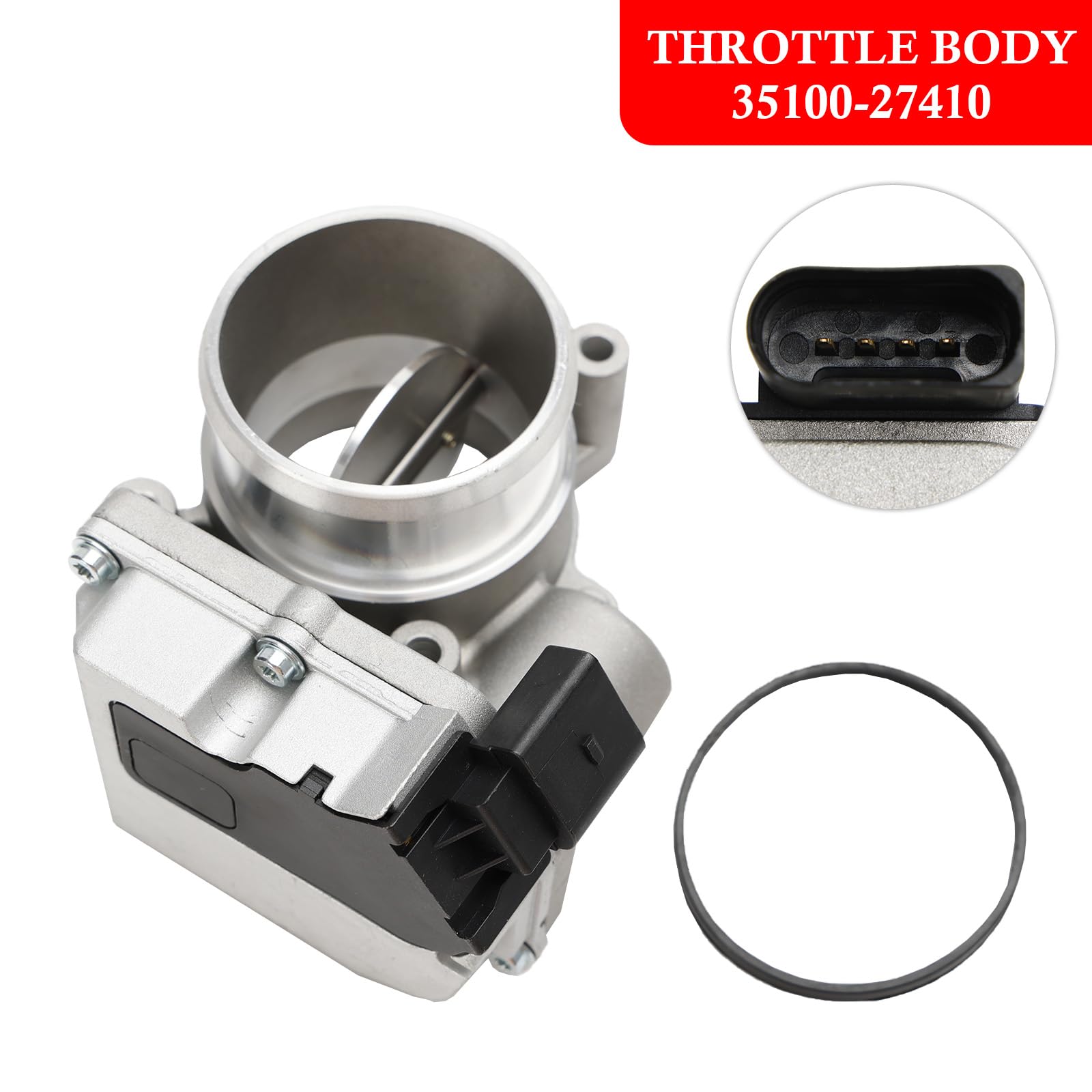 Válvula de mariposa 35100-27410 para Hyundai Grandeur Santa Fe i30 Sonata Tucson 2.0 CRDI, diámetro de entrada de 57 mm, conector de 4 pines Descripción del producto