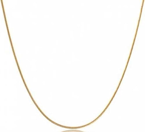 Miniatura 5 de Bling Jewelry Collar de cadena de serpiente mágica de 8 lados chapado en oro amarillo de 14 quilates, flexible y fuerte de 1,2 o 0.118 in