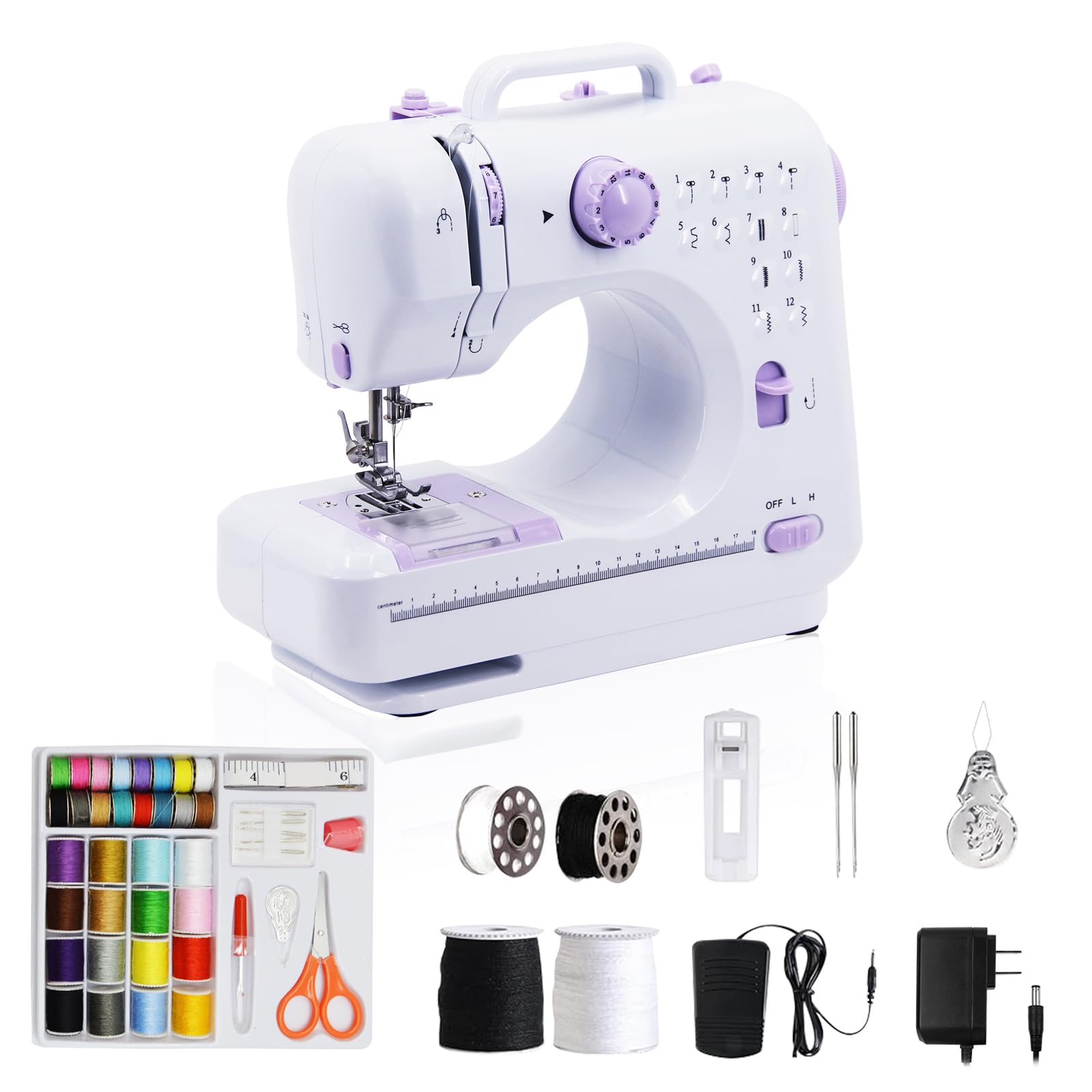 SMOCTAR Nähmaschine Für Anfänger - 38 Stichprogramme Mit Fußpedal
