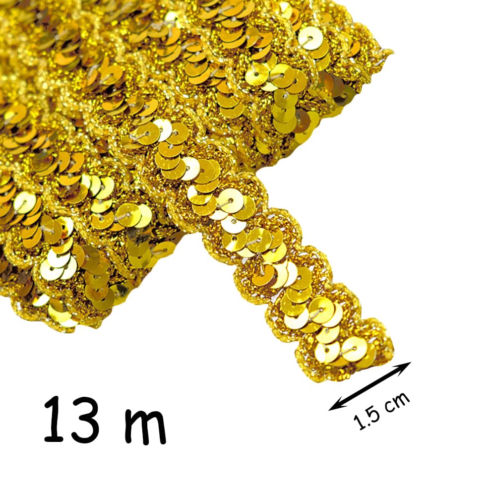 Passamaneria Oro 24m - Nastro Decorativo Intrecciato Per Casa, Cucito E Fai Da Te - Foto 6