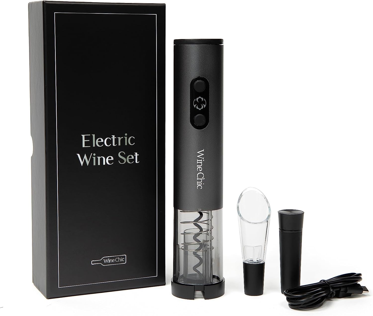 The Wine Chic Electric Wine Opener Set Automatic Wine