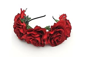 Dark Red Rose Hairband for Women: An Enchanting Accessory
