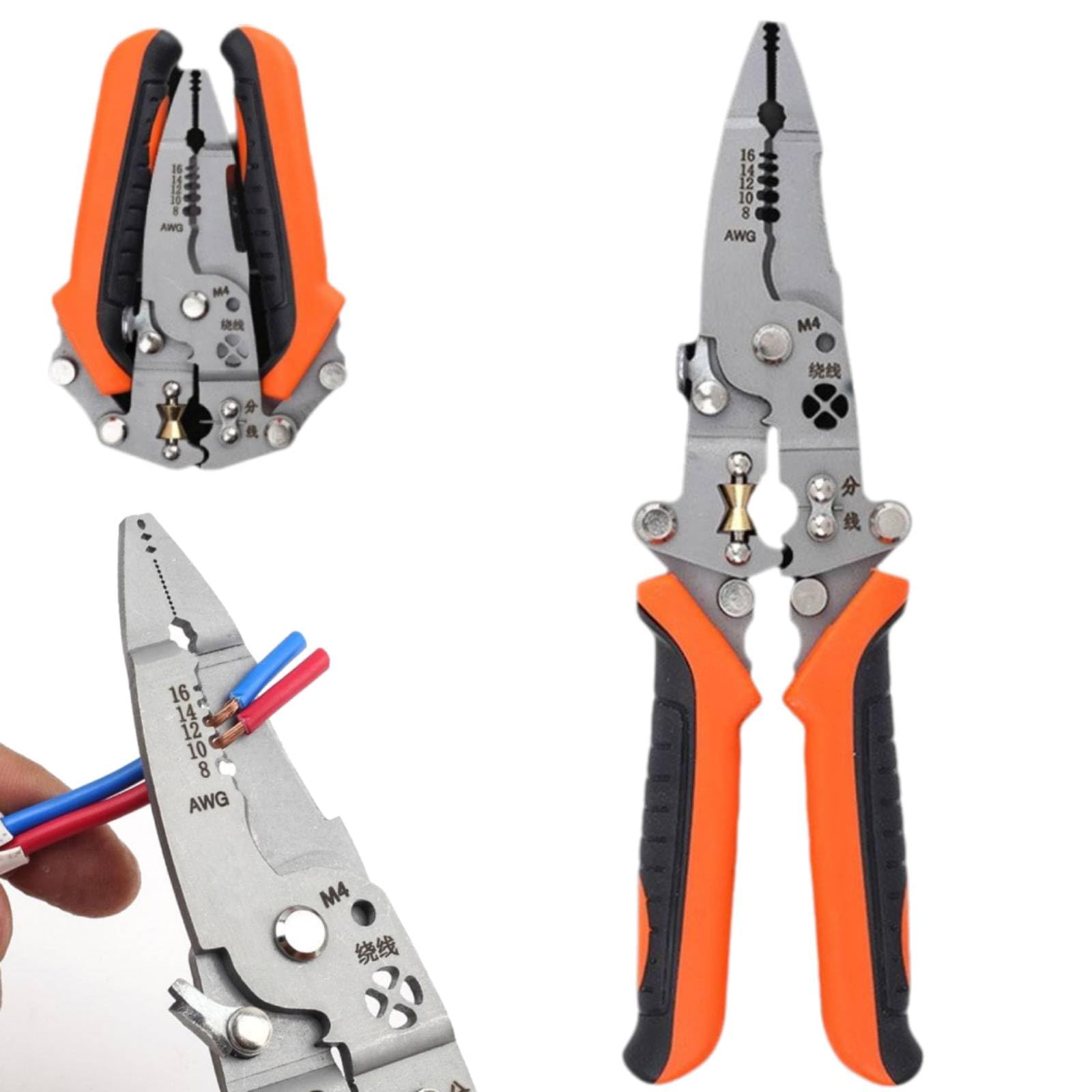12 in 1 Multifunctional Wire Stripper Crimper Cable Cutter Pliers