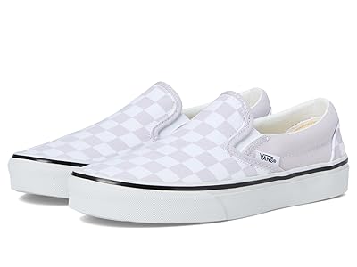 Vans Kids Classic Slip-On (Big Kid) Kids Shoes Color Theory Checkerboard Lilac Mist : 3.5 Big Kid M, Canvas