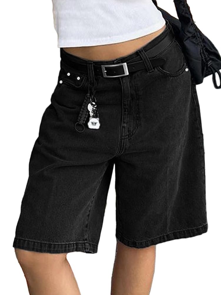 RIGIT BAGGY JORTS antimid デニムショーツ BLACK RIGID BAGGY JORTS