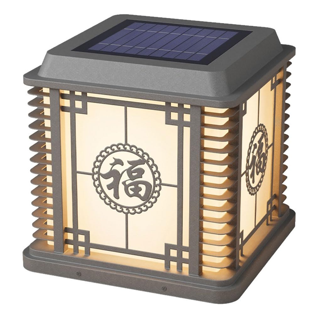 Lampe solaire à LED pour poteau de clôture et jardin IP54