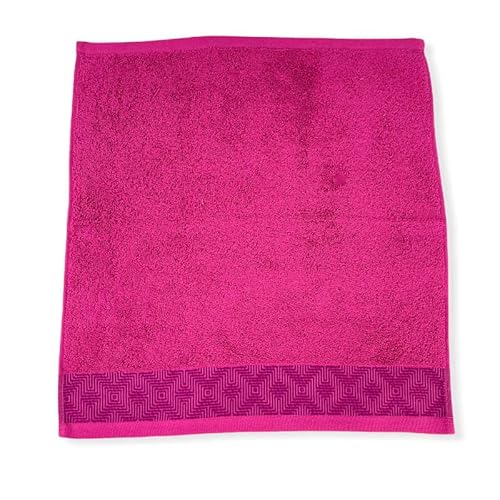 Rufino Díaz Paño Cocina 100% Algodón Rizo 500 gr/m2 Laberinto (Fucsia - 50x50cm) - Súper Absorbente, Tacto Suave y Resistente