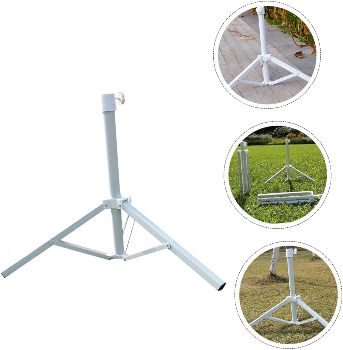 2pcs Portable Umbrella Base Stand Sturdy Iron Fixing Support for Outdoor Use for Beach Patio and Garden Lightweight and Design for