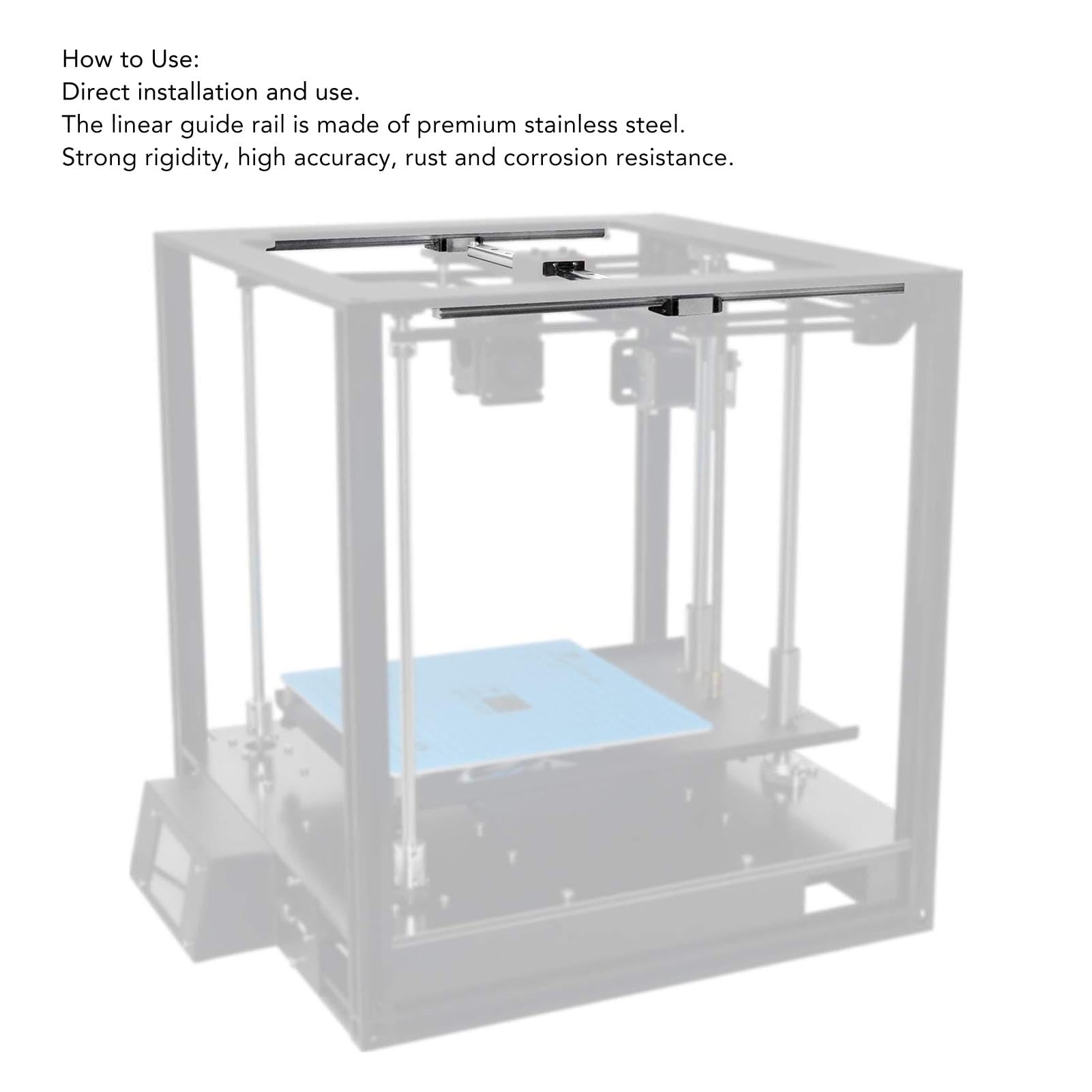 Keenso Kit de Curseur de Conception Interchangeable de Rail de Guidage Linéaire MGN12C pour Imprimantes 3D et Pièces CNC adapté aux équipements Compacts (200mm)