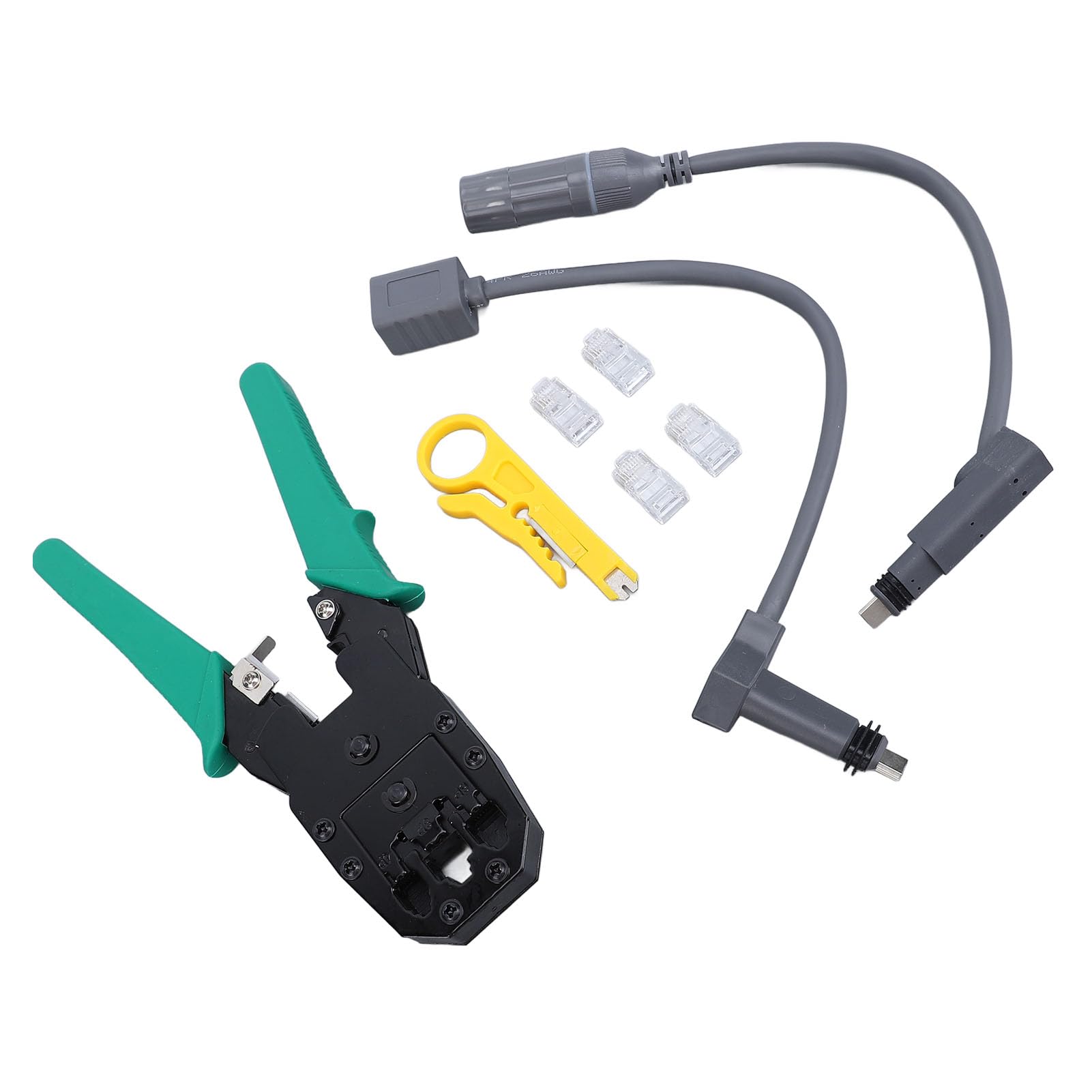 Jeffergarden Cavo Kit Adattatore SPX da Spina a RJ45, Connettore di Estensione Maschio Femmina per Router per Antenna Parabolica di Seconda Generazione, Connettori Ethernet Impermeabili, Accessori,