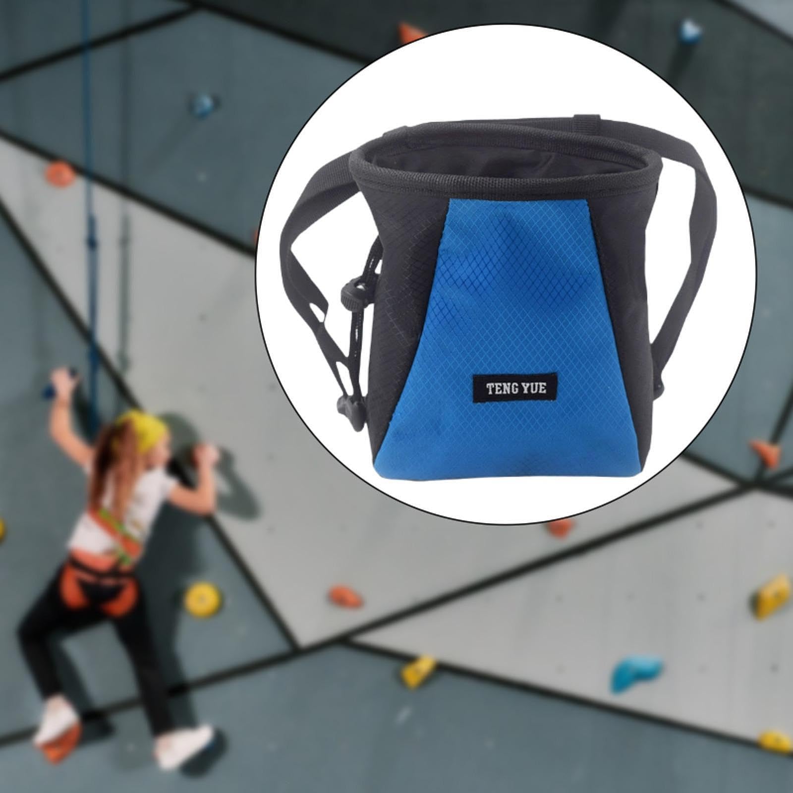 Harilla Bolsa de magnesio para Escalada, Organizador con cordón para Levantamiento de Pesas y Deportes de, Negro