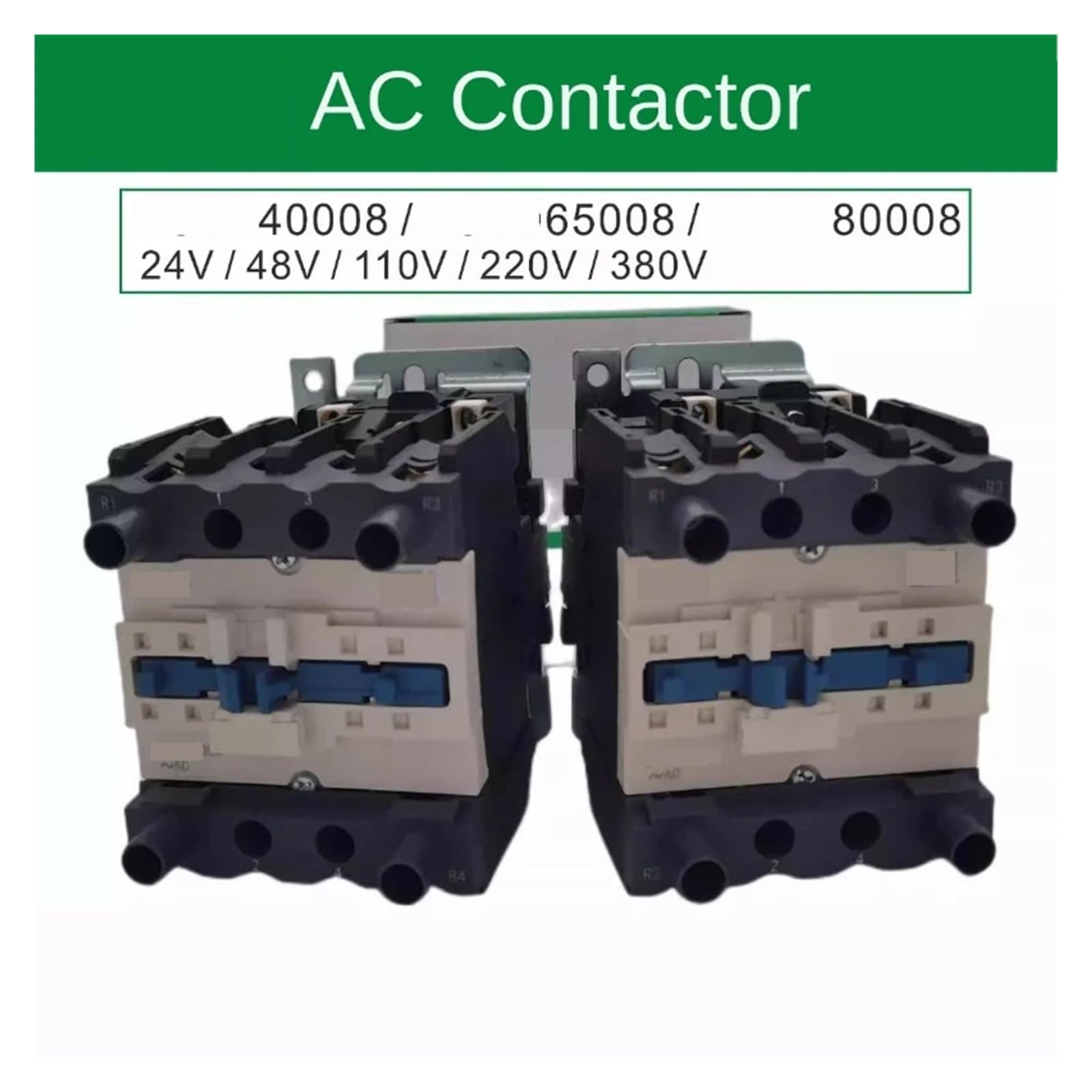 Contattore CA, compatibile con Schneider, | 40008 50008 / 24V 48V 110V 220V 380V Contattore 220v(LC1D50008,48V)