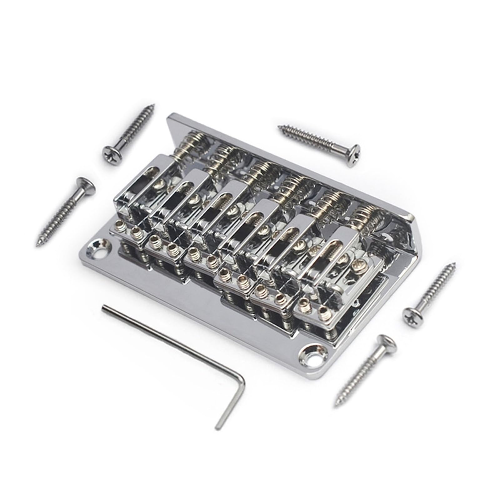 Ponte for chitarra 12 corde Ponti for chitarra fissi 73x40,3mm(Silver)