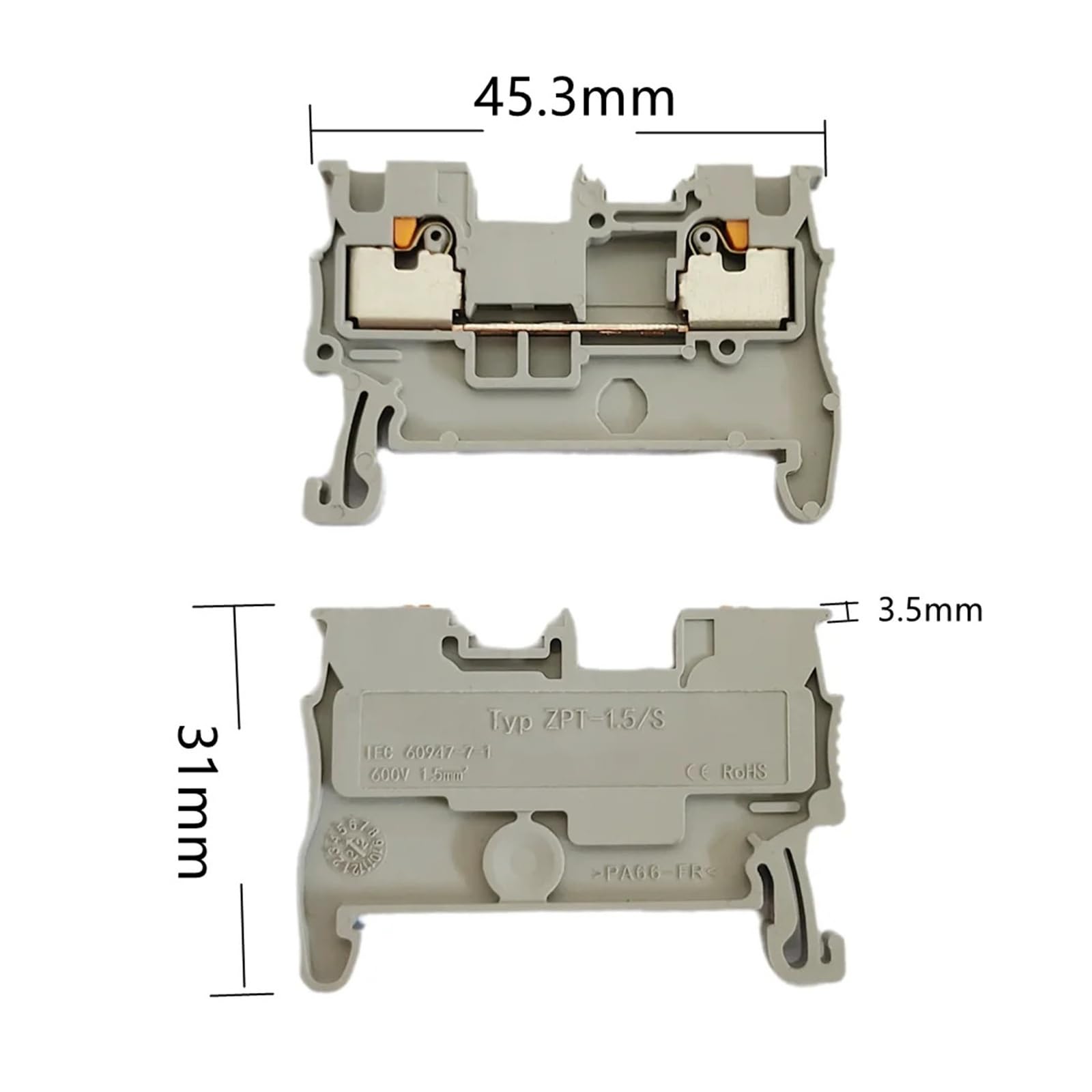 10/50/100PCS morsettiera for guida cavo elettrico connessione a molla connettore terminale conduttore cablaggio push