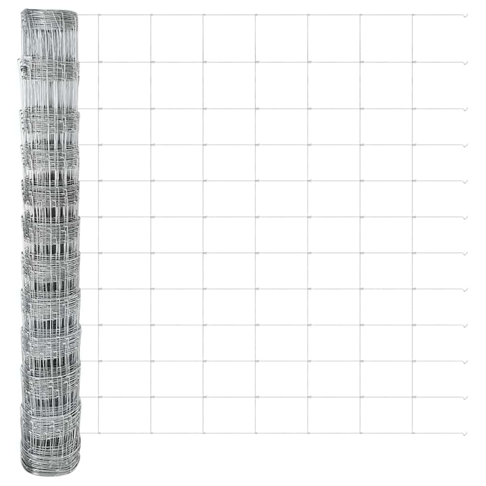 Słupki ogrodzeniowe ocynkowane, 2500 x 120 mm, ze stali, wytrzymałe, trwałe, łatwe w montażu, do użytku na zewnątrz, 52 sztuki