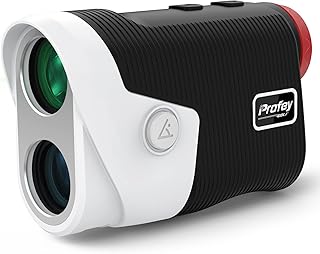 Golf Rangefinder with Slope Switch, Profey 6X Magnification Clear View Golf Range Finders Golf Distance Rangefinder, Laser Rangefinder Flag Lock Pulse Vibration, Fast Focus Scan,Golf Gift