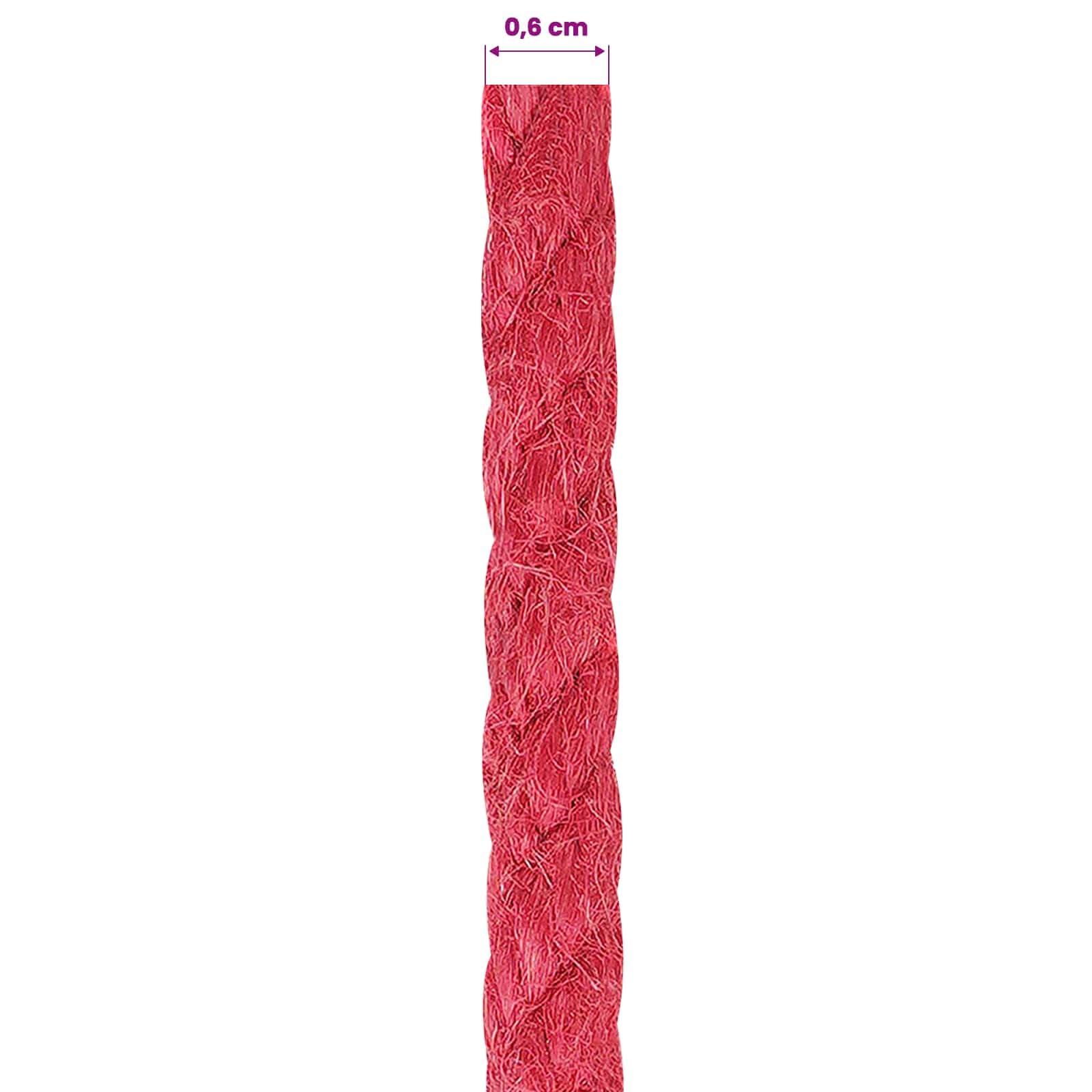 Juteseil Rot 100% Tossa Jute