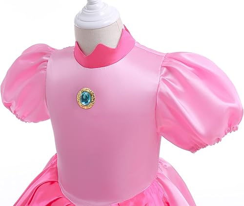 Miniatura 5 de WOPLAY Princess Dress for Girls,Girl's Princess Peach Costume for Kids Cosplay Party Dress Up