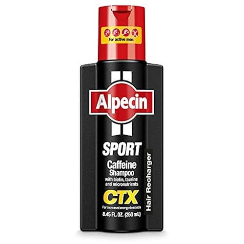 Alpecin CTX Sport - Champú de cafeína para hombre 845 onzas líquidas con biotina niacina aceite de ricino taurina micronutrientes saludables