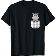 Funny Hippo Pocket Hippopotamus Lover Men Women Kids T-Shirt