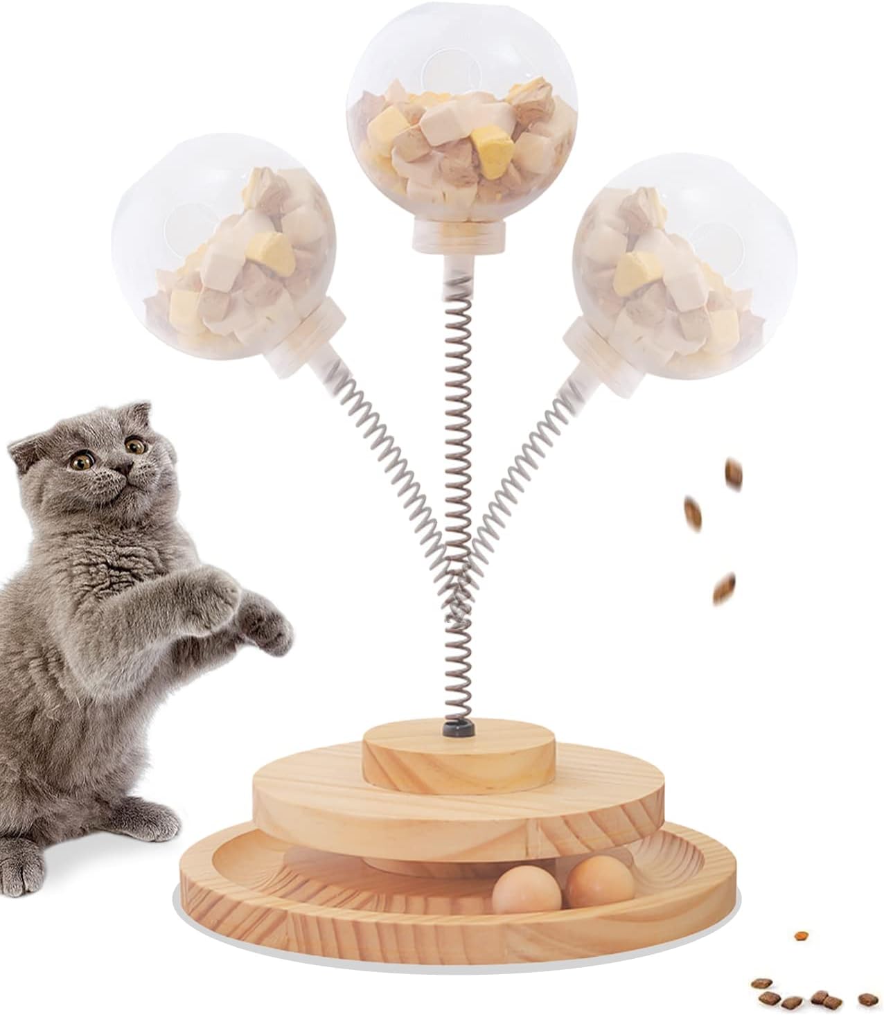 BNOSDM Interactive Cat Feeder Toy for Indoor Cats Slow