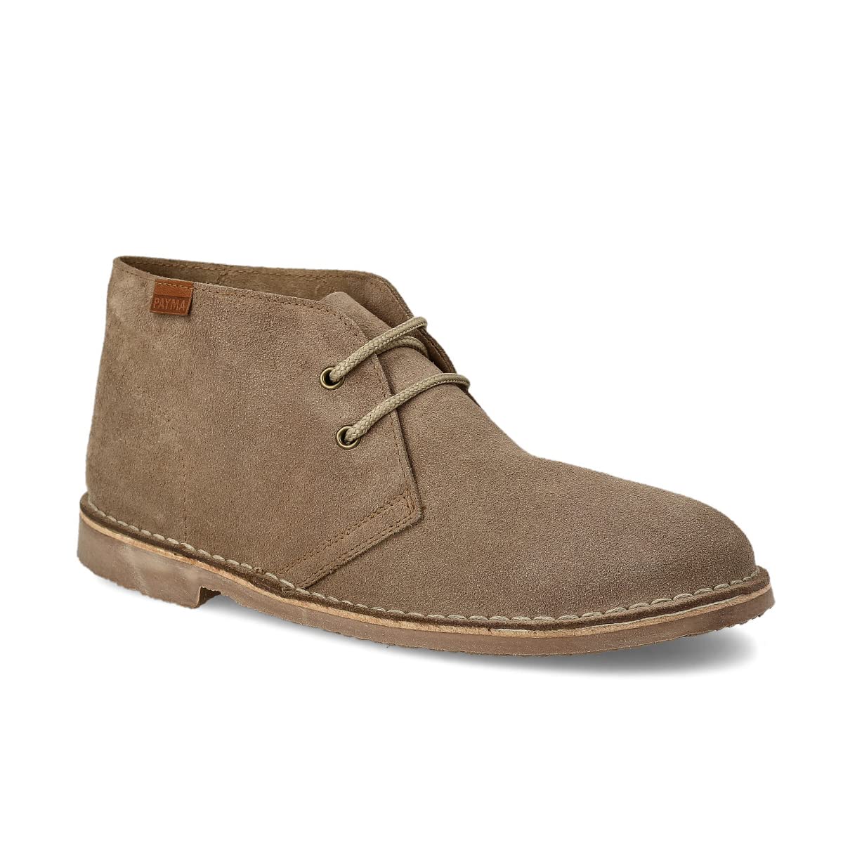 Botín Safari de Piel para Hombre y Mujer. Hecho en ESPAÑA. Botas Pisamierdas Chukka de Cuero Serraje Sport y Vestir. Cierre Cordones. Suela de Goma Crepe.