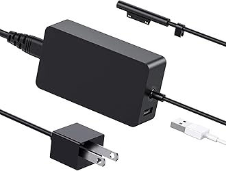 102W Microsoft Surface Book Charger, 15V 6.33A Power Supply for Surface Book 3/2/1, Surface Laptop 5/4/3/2, Surface Pro X/9/8/7/6/5th/4/3/2, Surface Go 3/2