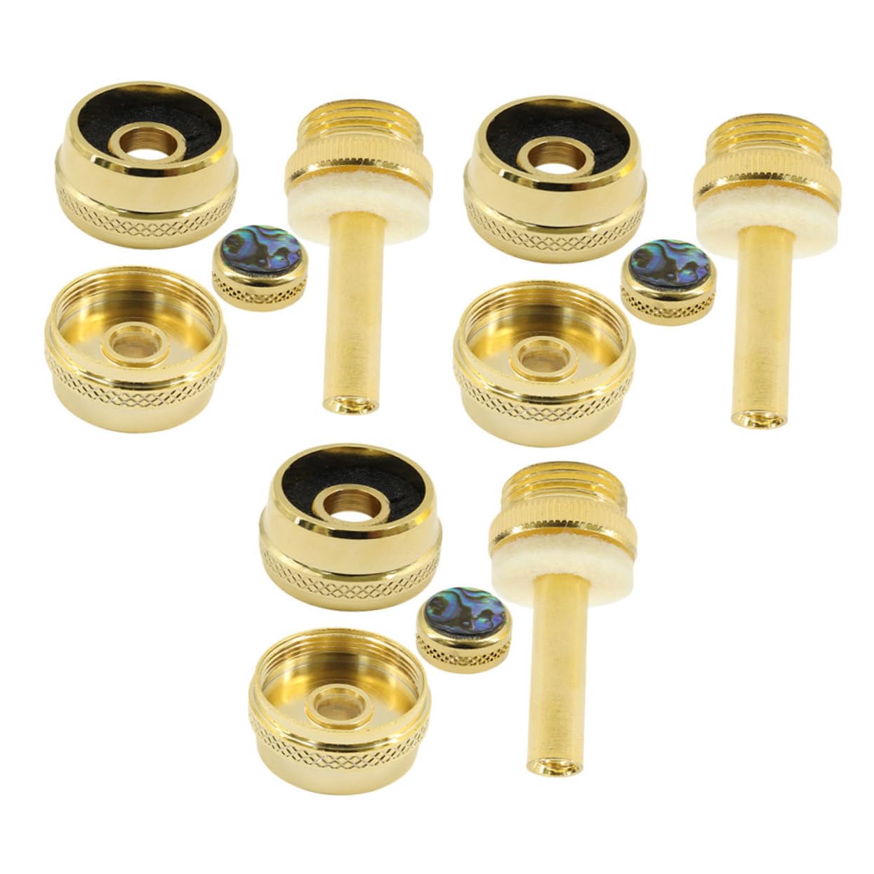 Botones de Pistón para Trompeta, Dorado de Metal, Accesorios para Instrumentos Musicales, Repuesto para Músicos