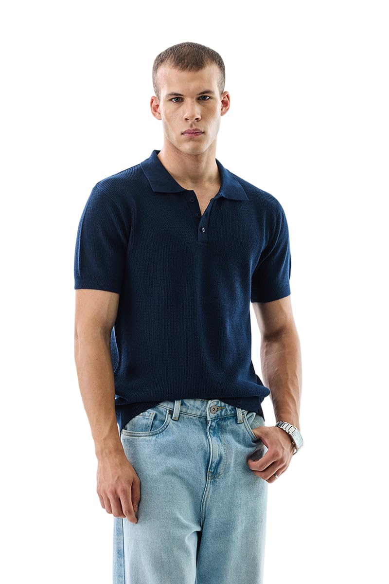 snitch Menns Core Lab Textured Polo T-Shirt-picture-15
