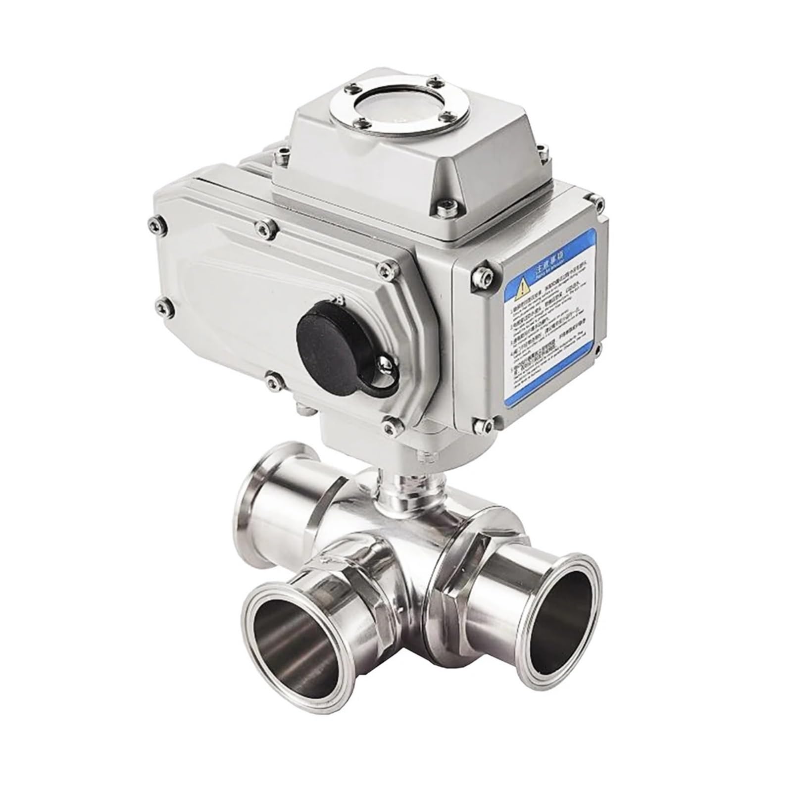 Vanne électrique 3 voies 12V en inox 38mm pour l'automatisation des réseaux d'eau