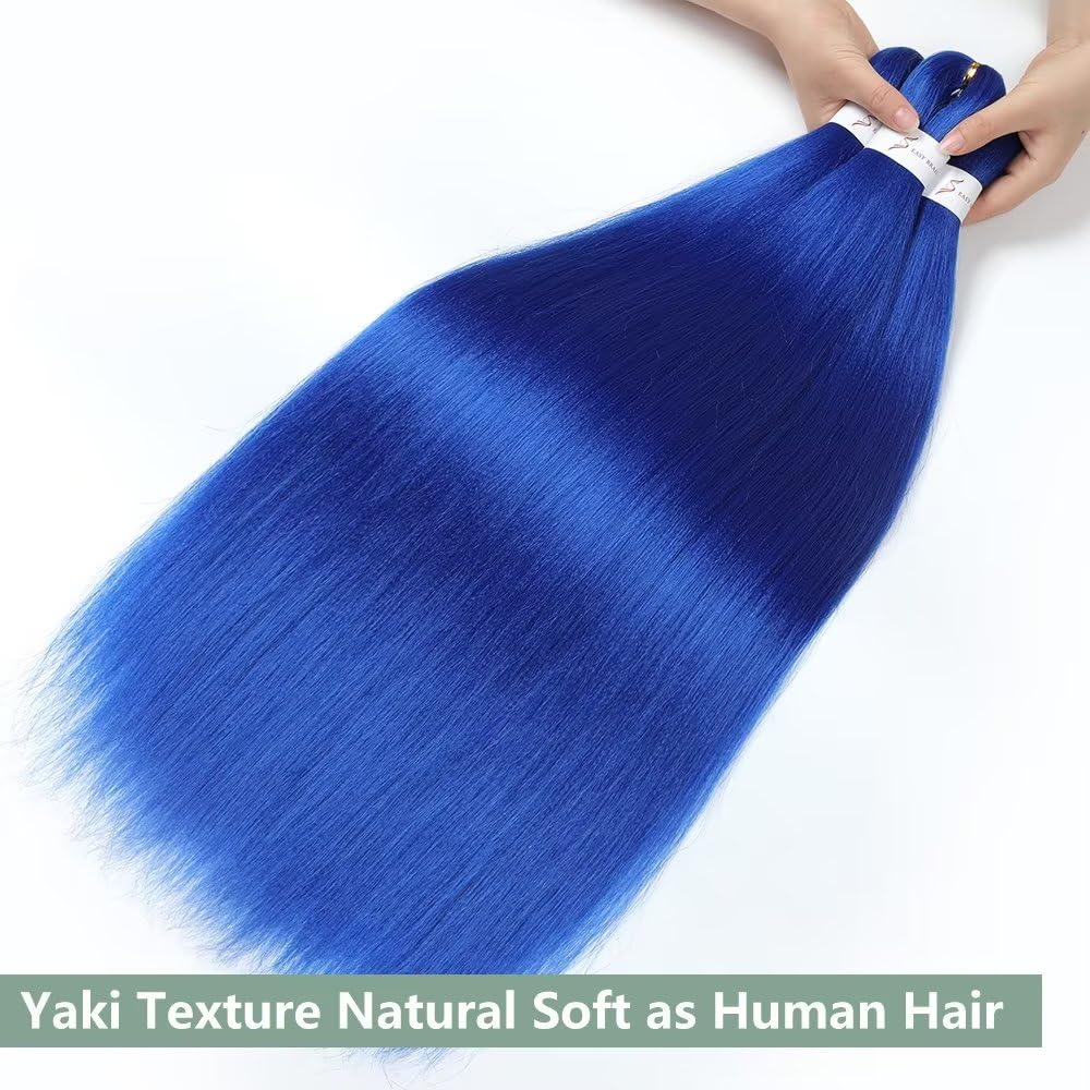 YDDM Capelli Per Treccine Africane Morado Extension Treccine Texture Yaki Easy Install per Principianti 32 Pollici 3 Pezzi Capelli Leggeri e Naturali per Box Braids, Twist e Crochet — view 6
