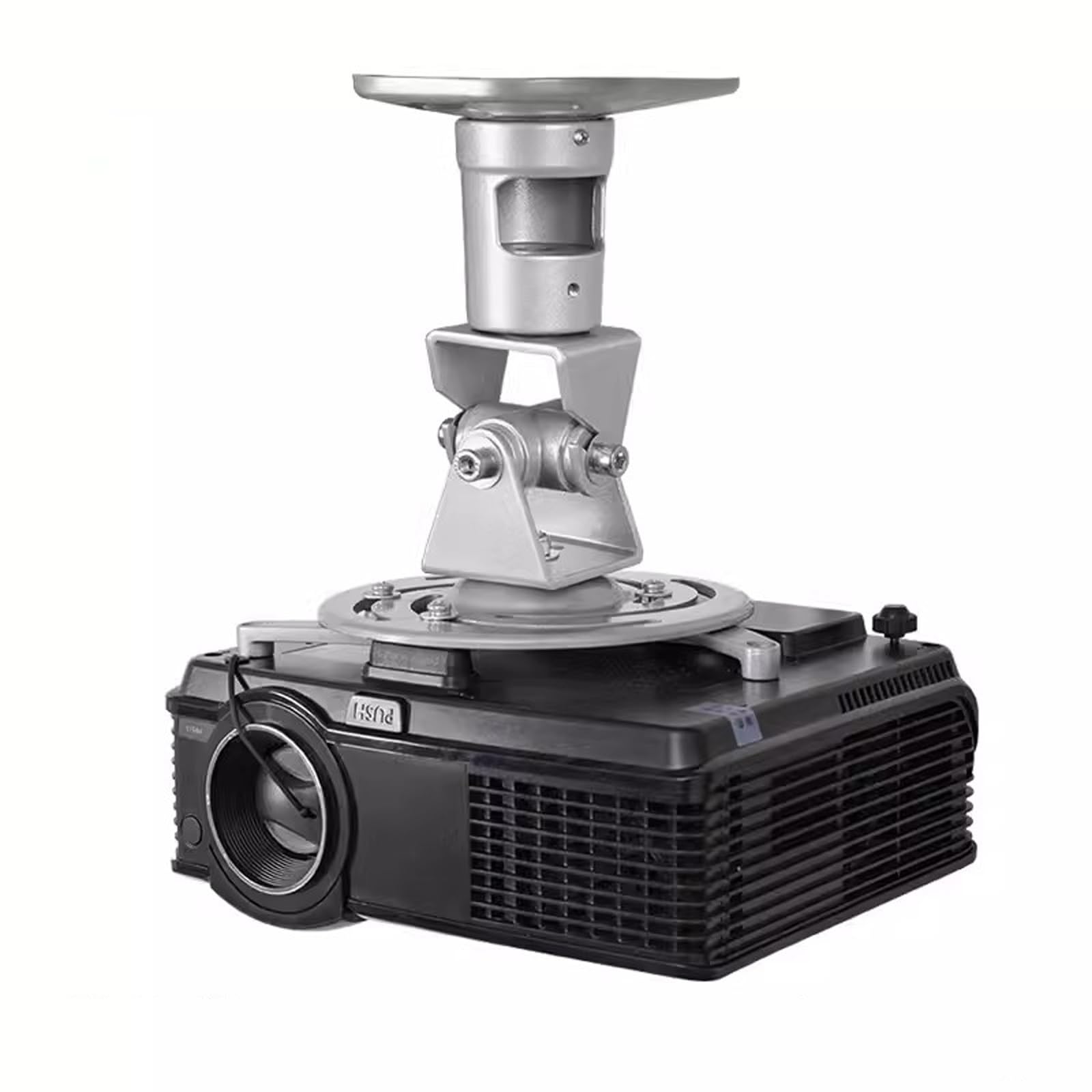 YNBSHGAA Projector Stand Projector Bracket Universal Rotating Ceiling Projector Hanger Office Aluminum Alloy Adjustable Household Ceiling Projector Projector Bracket Mount,Silver-A