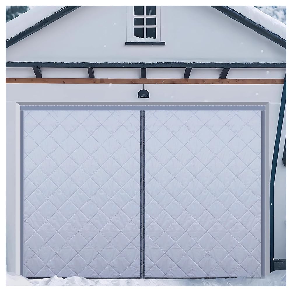 Rideau thermique porte de garage isolation vent neige
