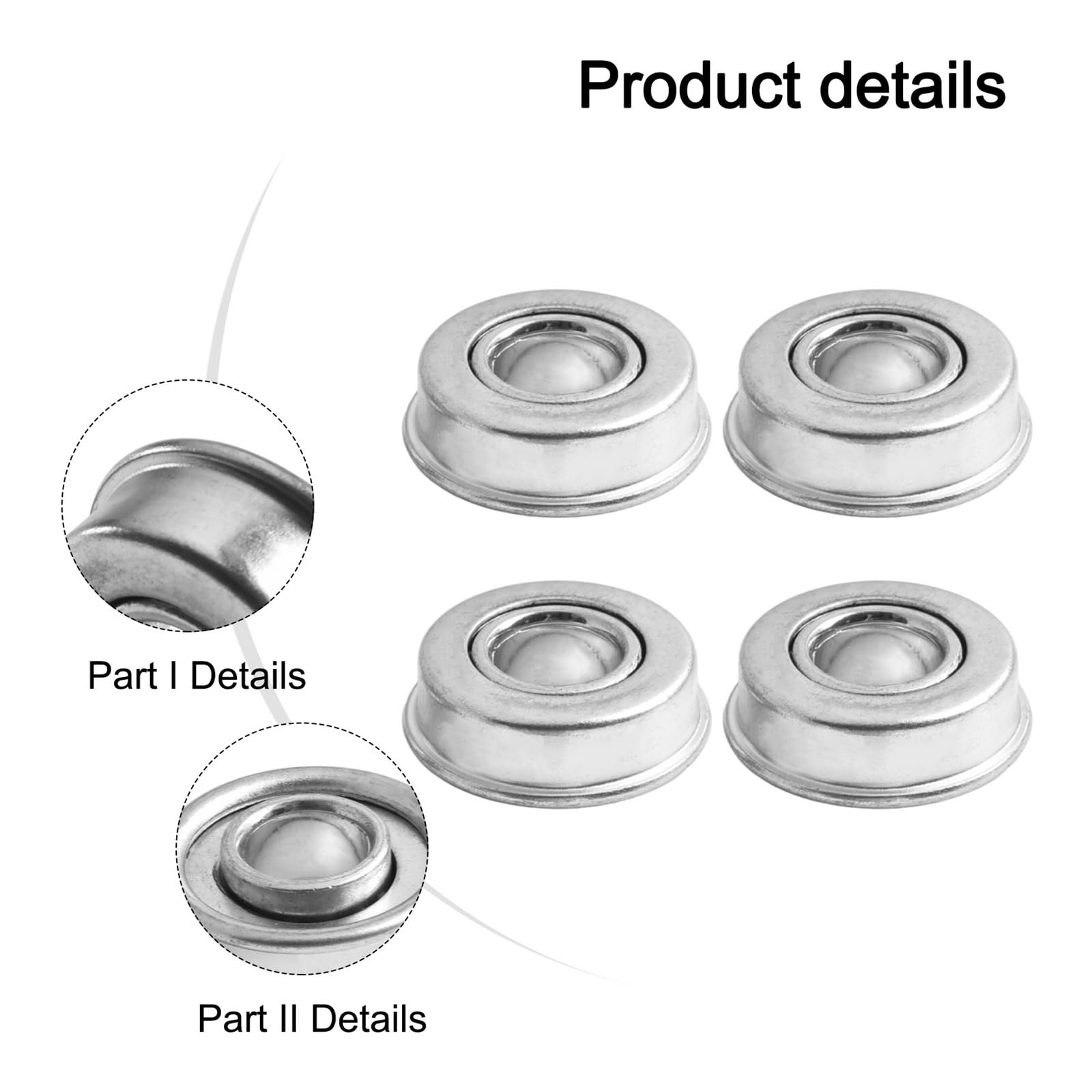 8 rodamientos de 12,7 x 28,6 x 11 mm compatibles con cortacésped (91055-VA4-003). Pieza de Repuesto for Herramientas eléctricas de jardín.