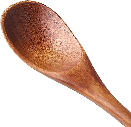 Miniatura 2 de Cuchara de madera de mango largo para mezclar café, mermelada de té y sal de baño en la cocina, cuchara de mesa respetuosa con el medio ambiente,