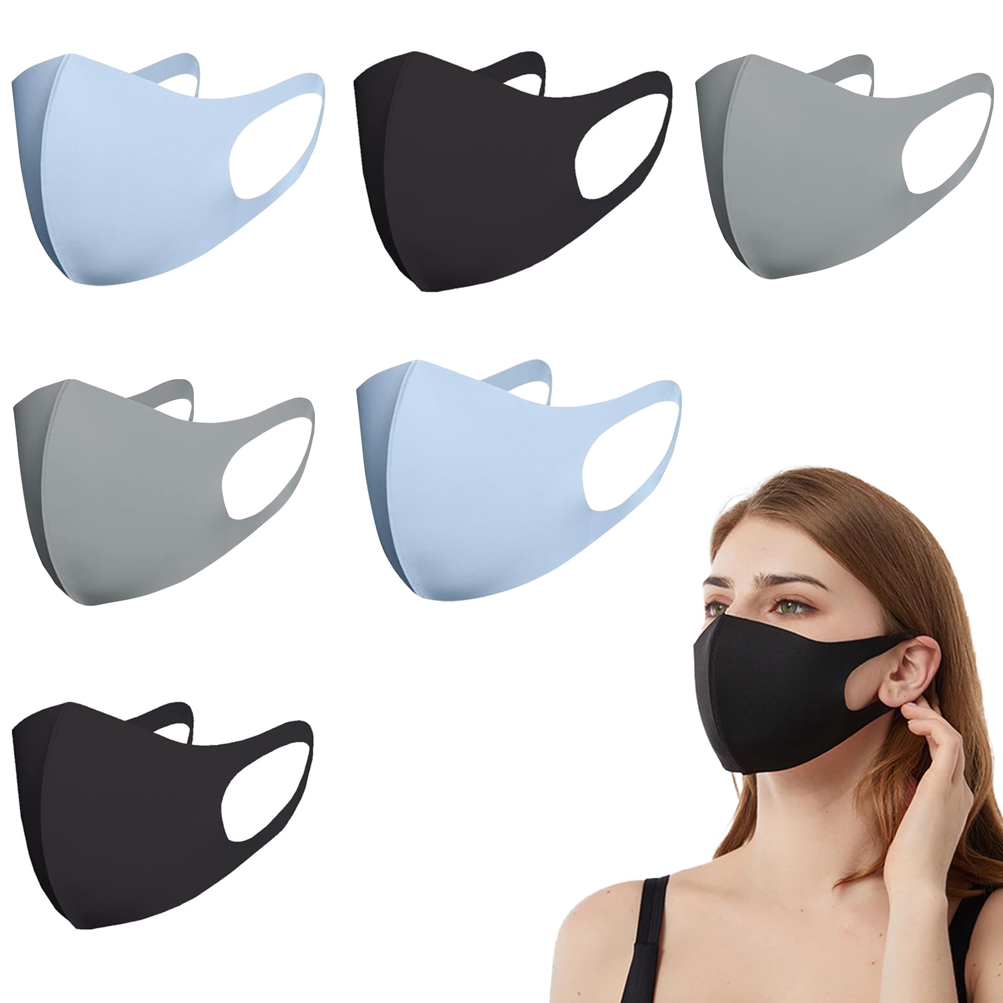 Yugan Anti Pollution Reusable and Washable Face Mask for Adult, Unisex, Soft Breathable Oxford Fabric (Black)