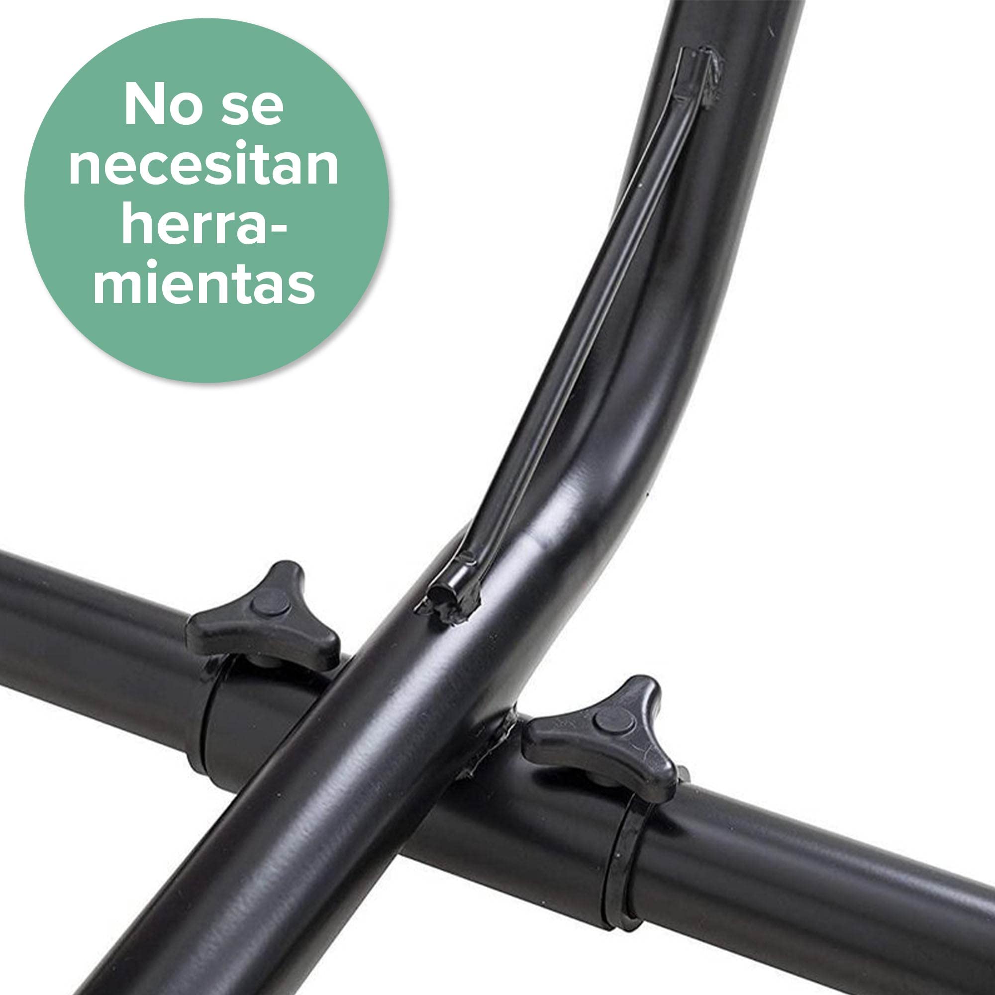 Vita5 Soporte Hamaca Jardin y Mesita Auxiliar - Hamaca 2 Personas de Acero Duradero Carga 205kg – Estructura de Hamacas para Interior y Exterior - Montaje sin Herramientas