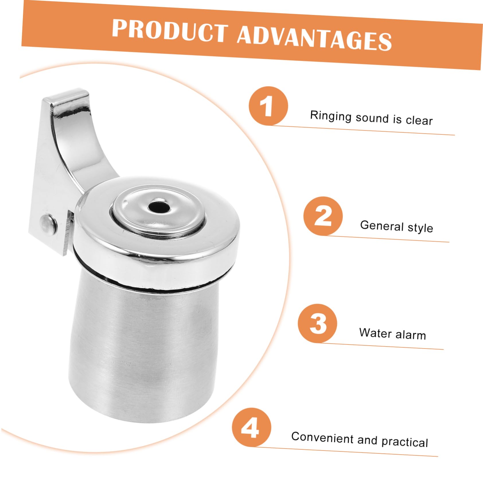 SOLUSTRE Water Boiling Alarm Teakettle Flute Stainless Steel Chime Mouth Easy Install