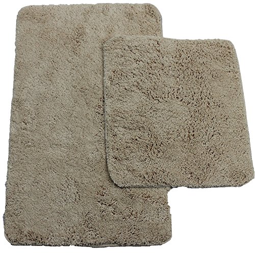 DILUMA Badematte 2-teiliges Set 50 x 80 und 45 x 50 cm Rutschfester Badvorleger Premium Badteppich 1200 g/m² weich… – Bild 3