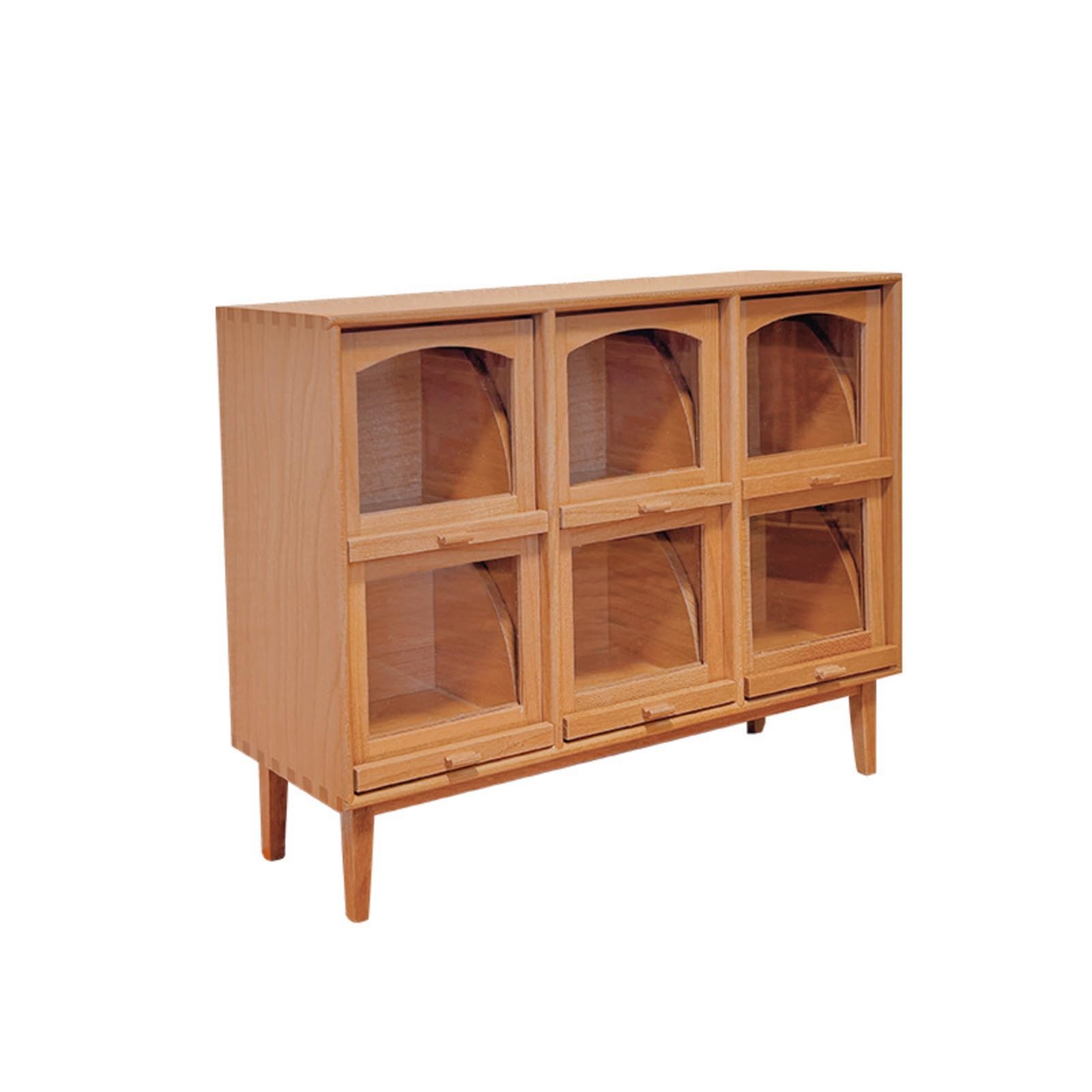 Credenza in Miniatura a Sei Scomparti Rustico Vetrina Dettagliato Mobile per Collezionisti, Casa Delle Bambole, Stile B