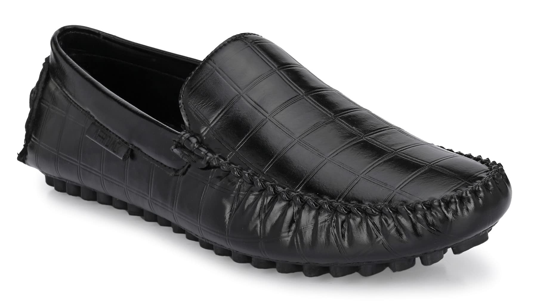 AFROJACK Mens Black Synthetic Loffers Shooes - 9 UK (B09P3NLY74) Amazon Price History, Amazon Price Tracker