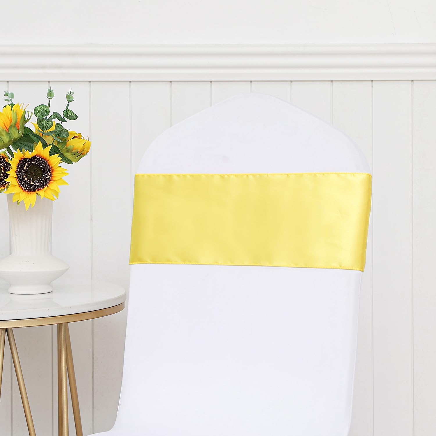 50 Stück Satin-Stuhlschärpen Lavendel 17x275 Cm - Stuhlbänder Für Hochzeit & Event
