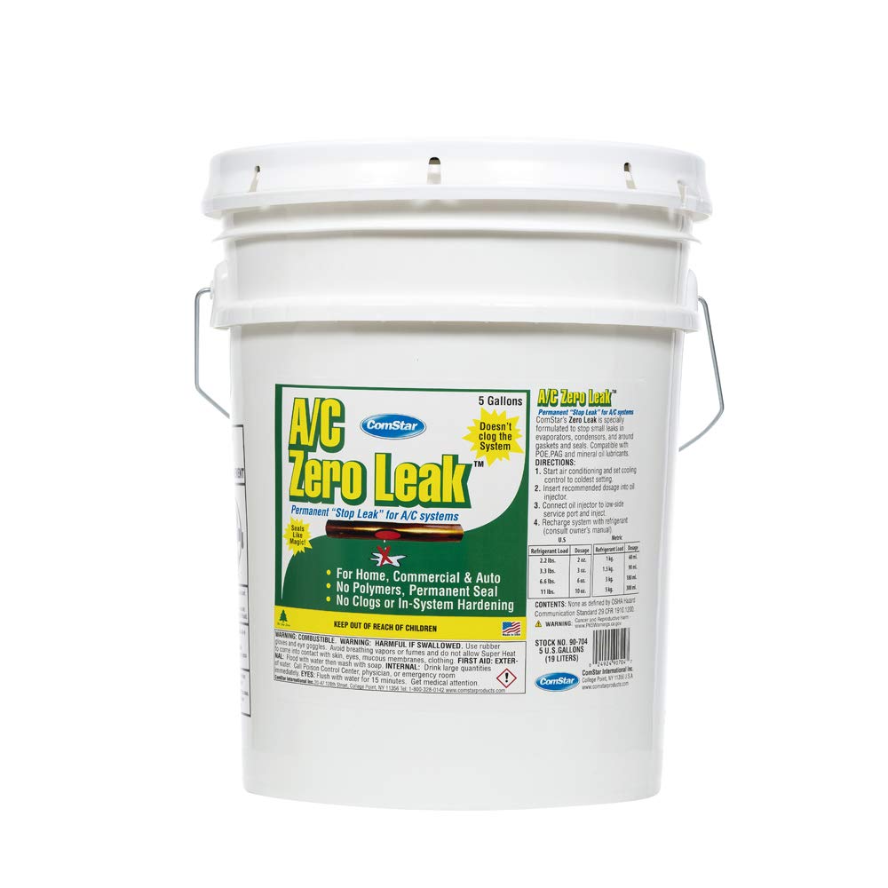 A/C Zero Leak 5 gal Fluorescent Yellow Leak Sealer for HVAC Systems