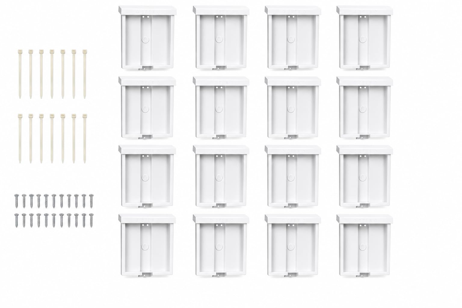 SourceOne Soporte para folletos de estilo inmobiliario al aire libre, paquete de 16 unidades, color blanco